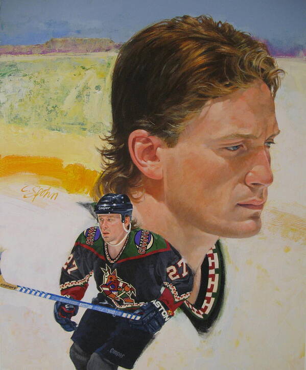 4acrylic Poster featuring the painting Teppo Numminen by Cliff Spohn