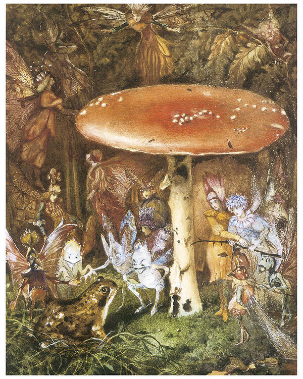 John Anster Fitzgerald Poster featuring the painting The Intruders by John Anster Fitzgerald