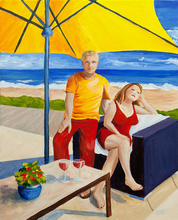People Poster featuring the painting The Vacationers by Michelle Constantine