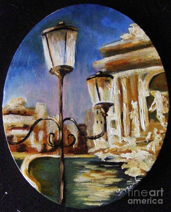 Rome Poster featuring the painting Trevi Fountain by Karen Ferrand Carroll