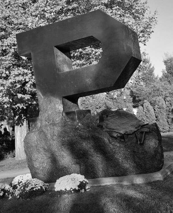 Purdue Poster featuring the photograph Unfinished Block P by Coby Cooper