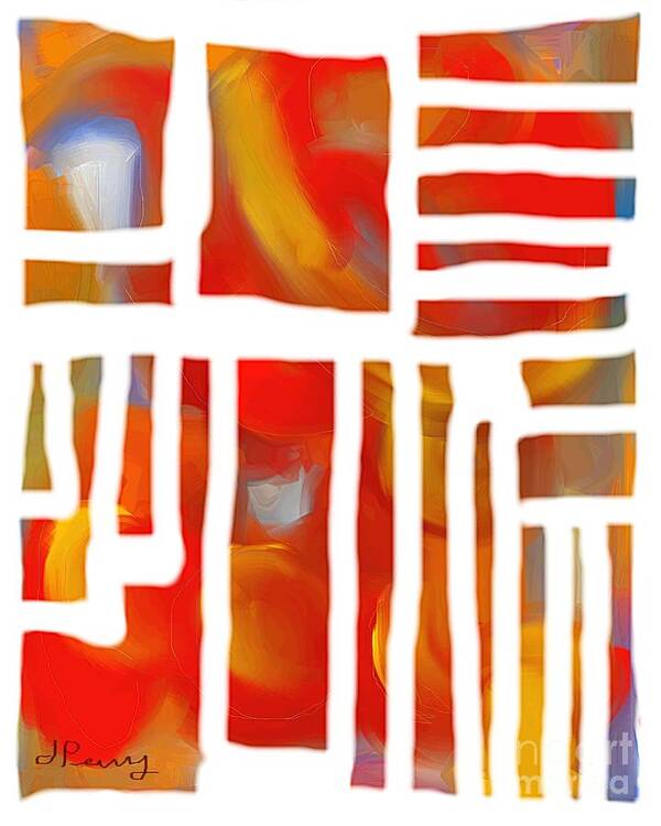 Abstract Art Prints Poster featuring the digital art Unglued by D Perry