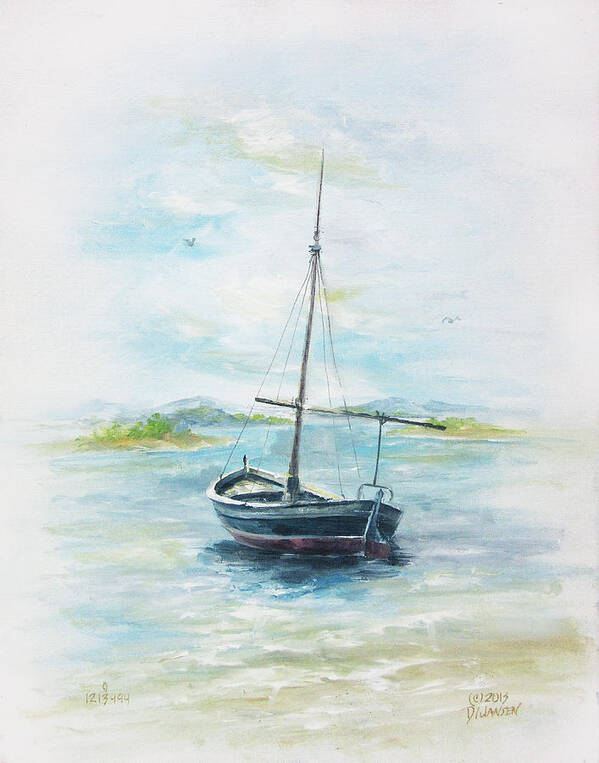 Ships Poster featuring the painting A Day for Sailing #1 by David Jansen
