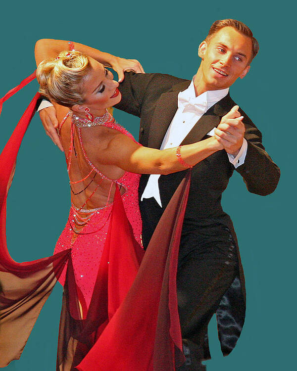 Ballroom Dancers Poster featuring the photograph Ballroom Dancers #1 by Larry Linton