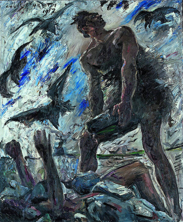 Lovis Corinth Poster featuring the painting Cain #3 by Lovis Corinth
