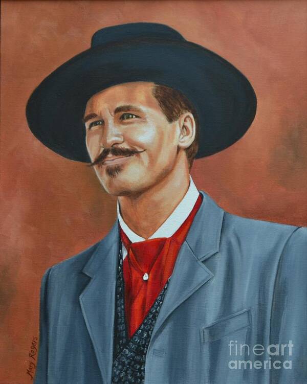 Doc Holiday Poster featuring the painting Doc Holiday by Mary Rogers