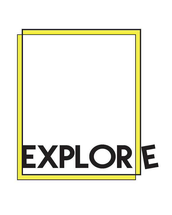 Explore Poster featuring the mixed media Explore #4 by Studio Grafiikka