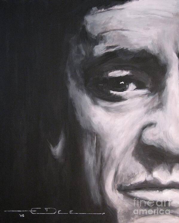Johnny Cash Poster featuring the painting Johnny Cash 2 #1 by Eric Dee