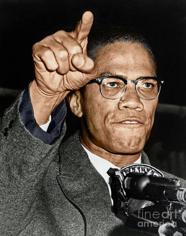 1963 Poster featuring the photograph Malcolm X #4 by Granger