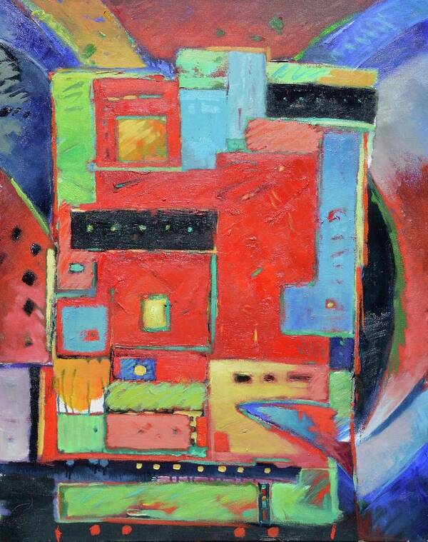 Abstract Poster featuring the painting Monolith #1 by Gary Coleman