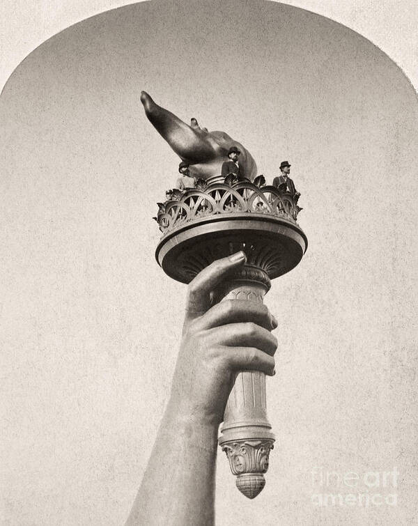 1876 Poster featuring the photograph Statue Of Liberty, 1876 #1 by Granger
