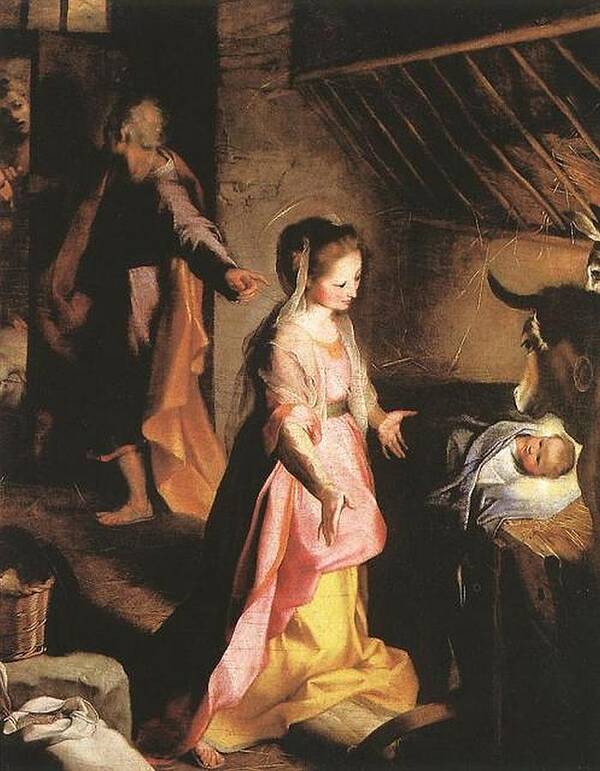 Nativity Poster featuring the painting The Nativity by Federico Barocci