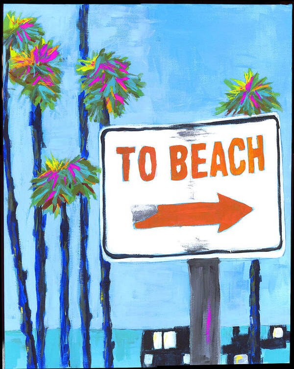 Beach Poster featuring the painting To The Beach #1 by Debbie Brown