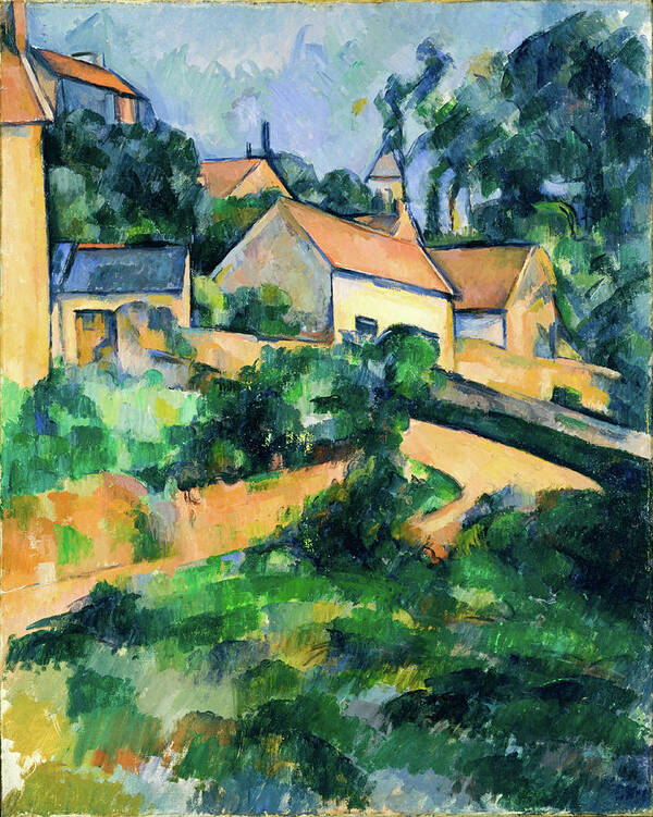 Paul Cezanne Poster featuring the painting Turning Road at Montgeroult #3 by Paul Cezanne