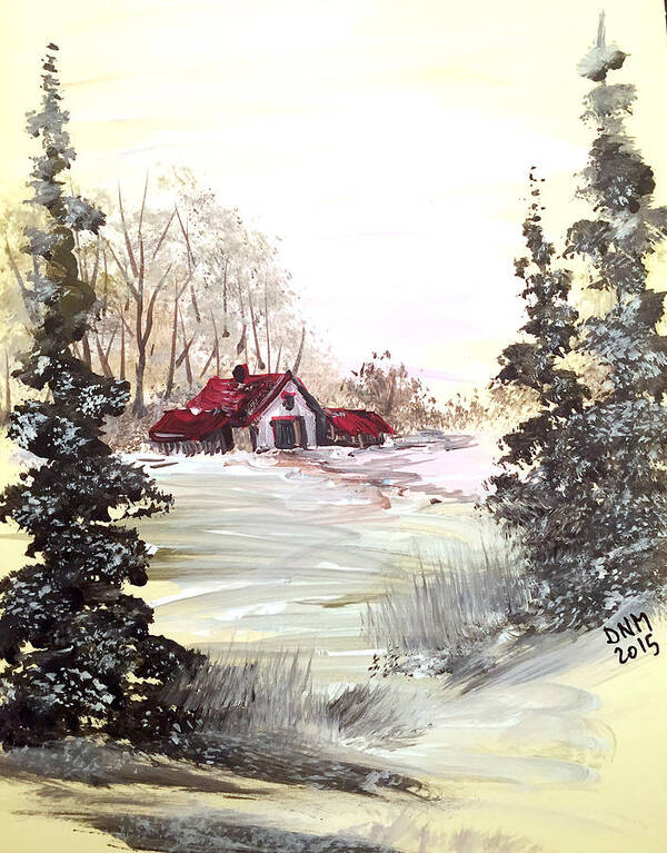 Winter Poster featuring the painting Winter Landscape #1 by Dorothy Maier