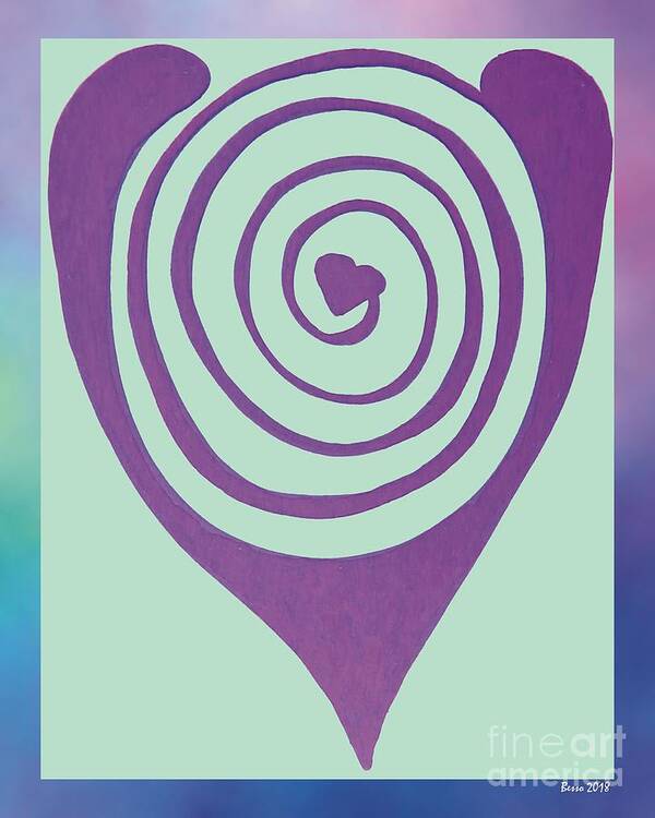 Heart Poster featuring the photograph Zen Heart Labyrinth Path #1 by Mars Besso