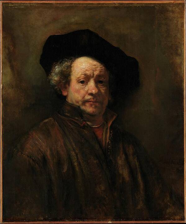 Rembrandt Self-portrait Poster featuring the painting Self-Portrait #10 by Rembrandt
