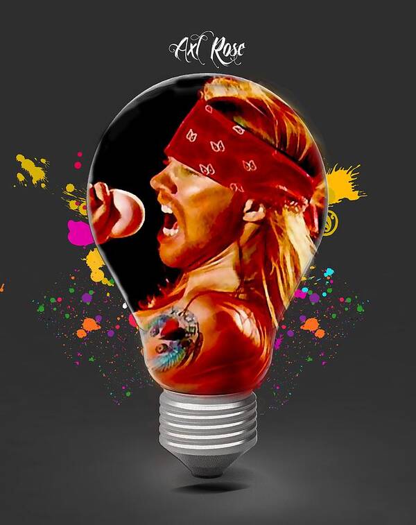 Axl Rose Poster featuring the mixed media Axl Rose Collection #4 by Marvin Blaine