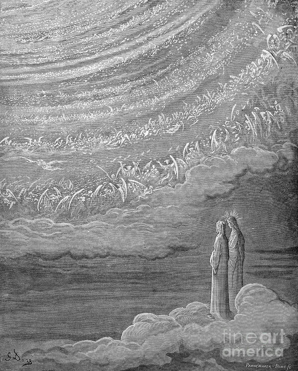 14th Century Poster featuring the drawing Paradise #4 by Gustave Dore