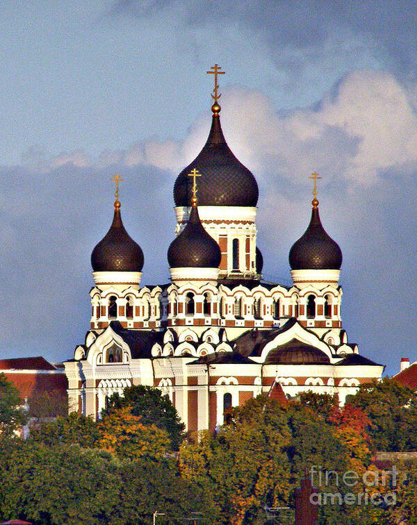 Churches Poster featuring the photograph Nevsky Cathedral Estonia #2 by Louise Peardon