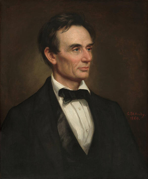 George Peter Alexander Healy Poster featuring the painting Abraham Lincoln #3 by George Peter Alexander Healy