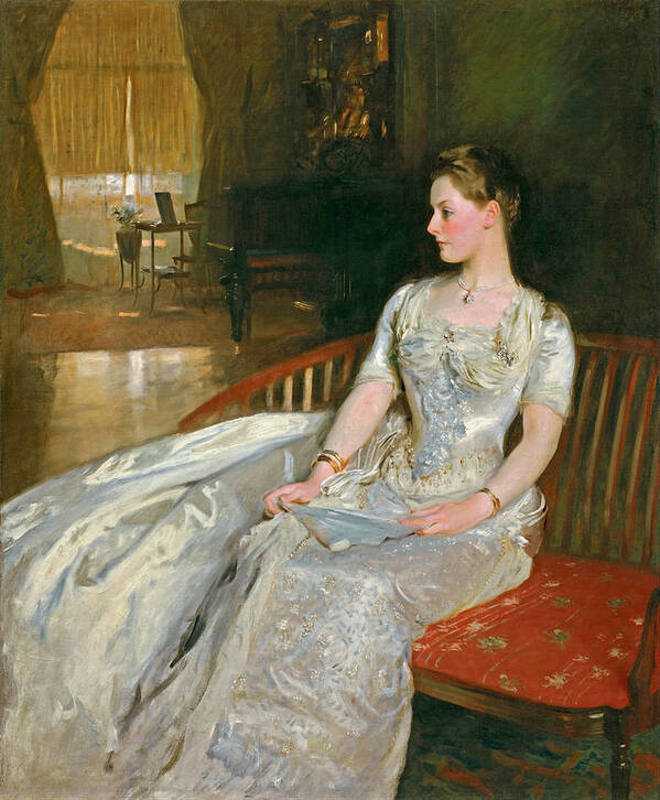 John Singer Sargent Poster featuring the painting Mrs. Cecil Wade #1 by John Singer Sargent