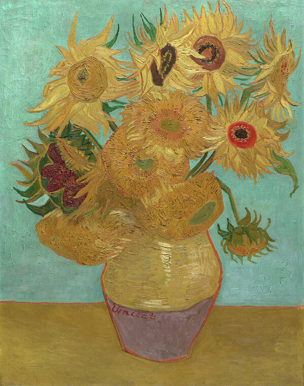 Vincent Van Gogh Poster featuring the painting Sunflowers #30 by Vincent van Gogh