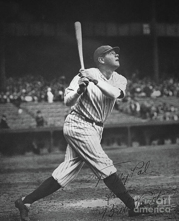 #faatoppicks Poster featuring the photograph Babe Ruth by American School