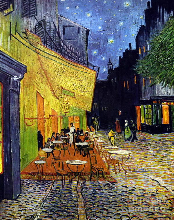 Van Gogh Poster featuring the painting Cafe Terrace at Night by Vincent Van Gogh