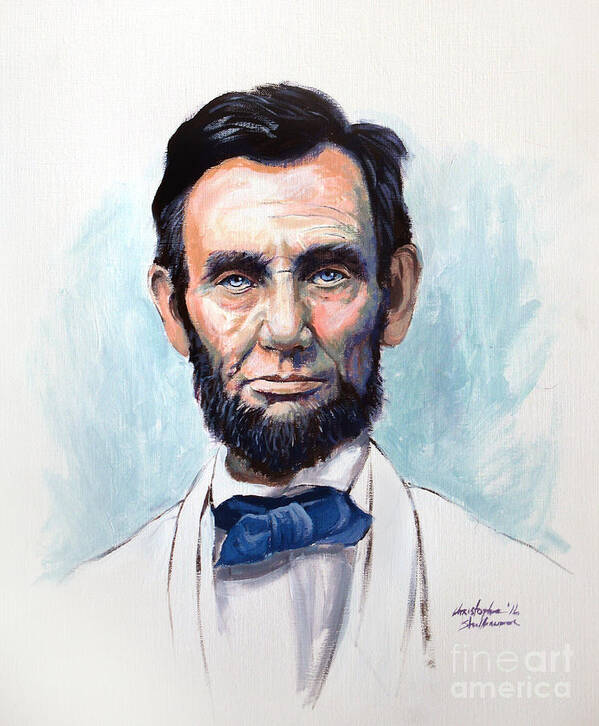 Abraham Lincoln Poster featuring the painting Abraham Lincoln by Christopher Shellhammer