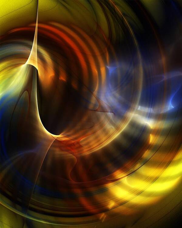 Fine Art Poster featuring the digital art Abstract 040511 by David Lane