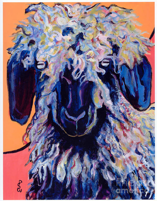 Goat Print Poster featuring the painting Adelita  by Pat Saunders-White