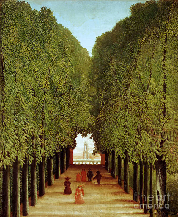 Henri Poster featuring the painting Alleyway in the Park by Henri Rousseau