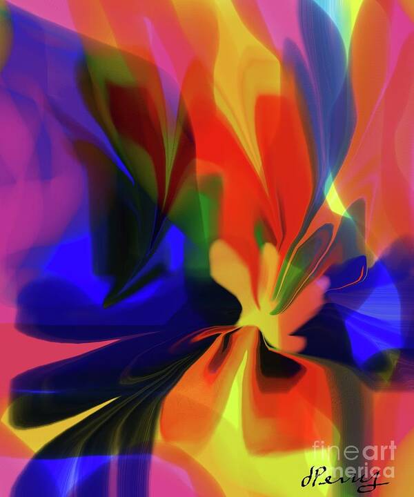 Abstract Art Print Poster featuring the digital art Allure by D Perry
