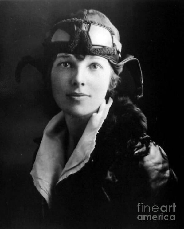 History Poster featuring the photograph Amelia Earhart, American Aviatrix by Science Source