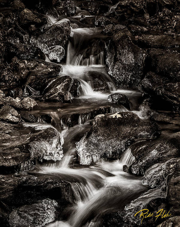 Flowing Poster featuring the photograph Amicalola Falls Stair Steps by Rikk Flohr
