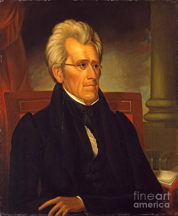 Ralph Eleazer Whiteside(s) Earl Poster featuring the painting Andrew Jackson by Celestial Images