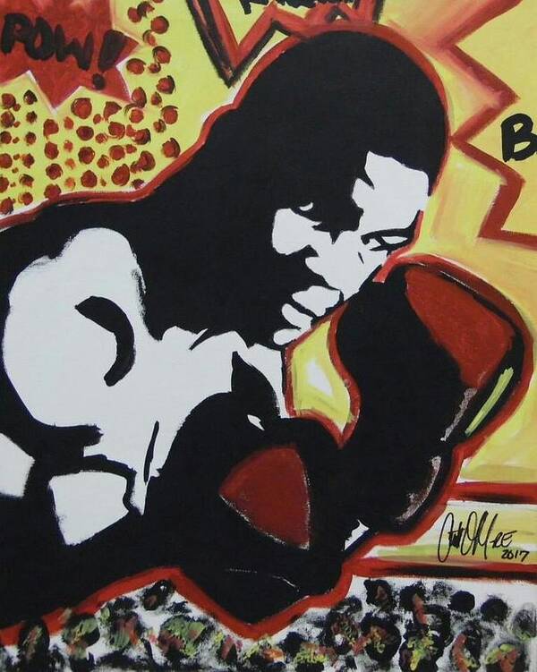 Boxing Poster featuring the painting Animated Mike by Antonio Moore