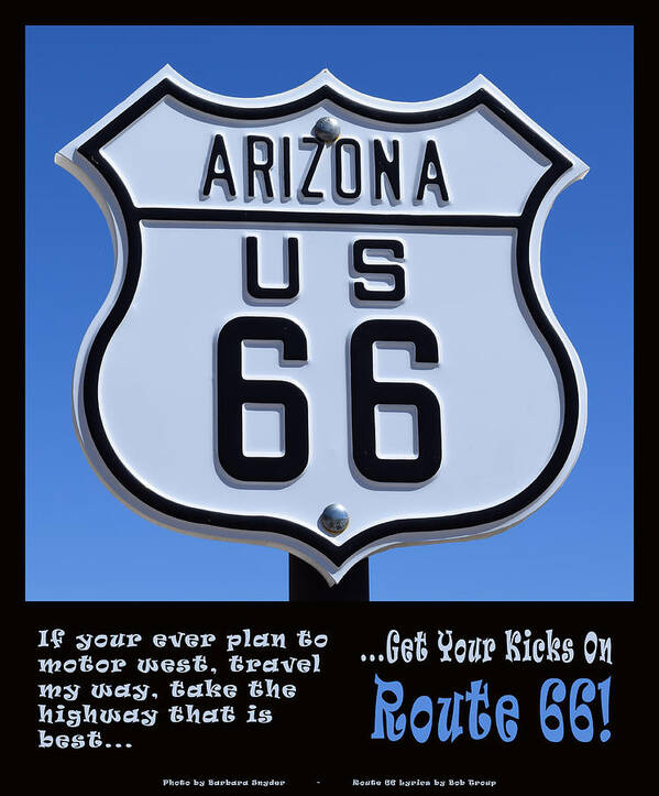 Route 66 Oatman Arizona Poster featuring the photograph Arizona Highways Route 66 Poster by Barbara Snyder