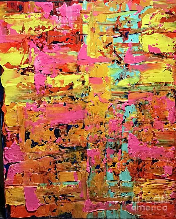 Abstract Poster featuring the painting Arizona Love Affair by Sherry Harradence