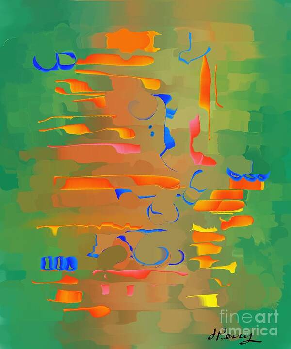 Abstract Art Prints Poster featuring the digital art Ascending by D Perry