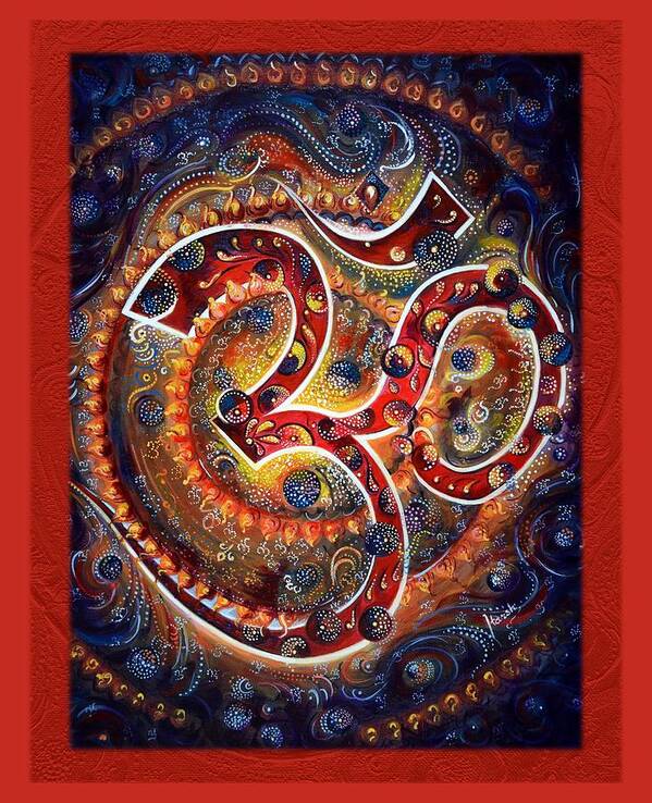 Aum Poster featuring the painting AUM - Vibrations of Supreme by Harsh Malik