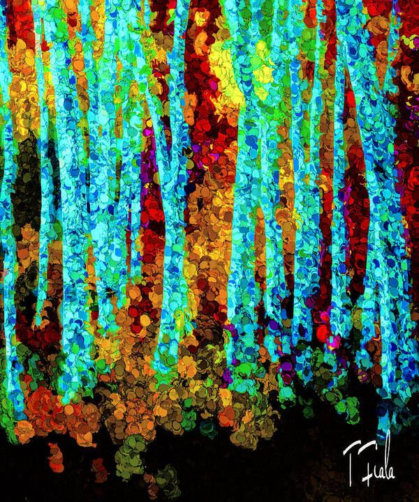 Aspen Poster featuring the digital art Autumn in the Sangre de Cristos by Terry Fiala