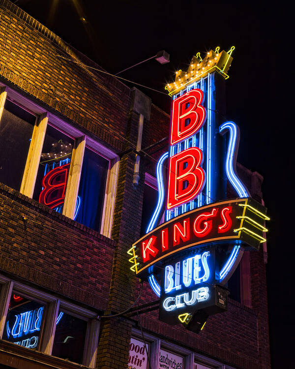 Memphis Poster featuring the photograph B B Kings on Beale Street by Stephen Stookey