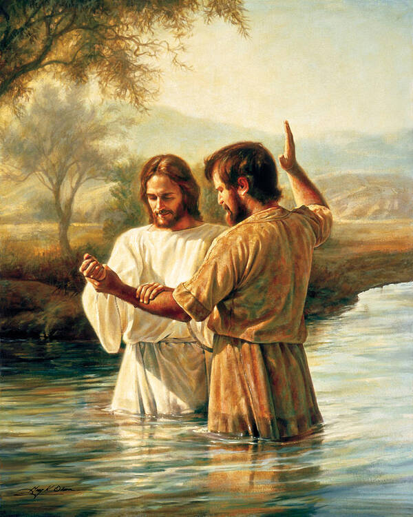 Jesus Poster featuring the painting Baptism of Christ by Greg Olsen
