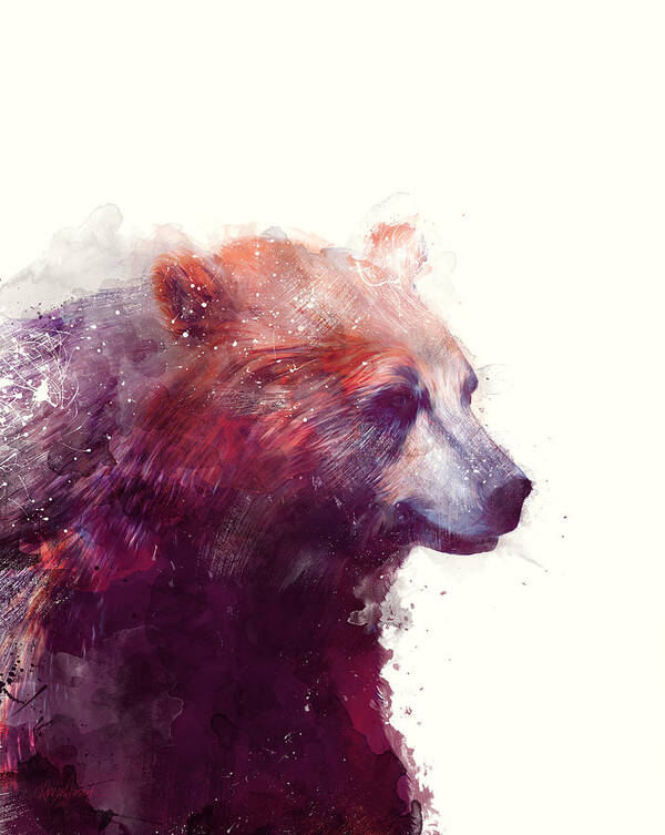 Bears Poster featuring the painting Bear // Calm by Amy Hamilton