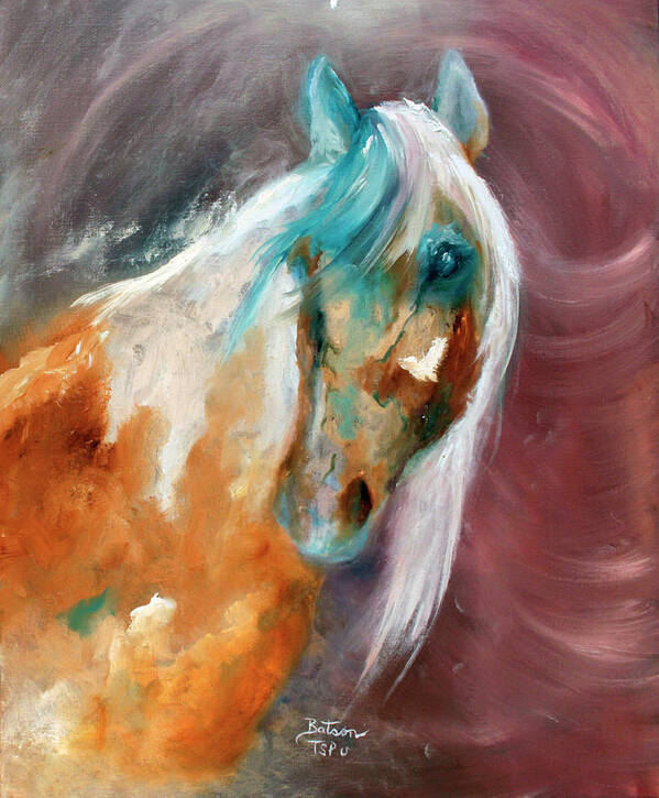Horse Poster featuring the painting Colorful Horse by Barbie Batson