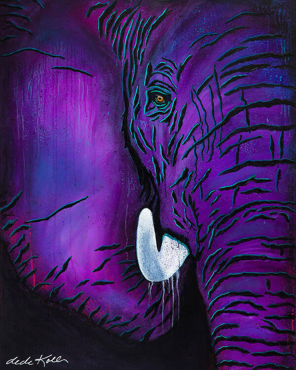 Acrylic Poster featuring the painting Big Bull by Dede Koll