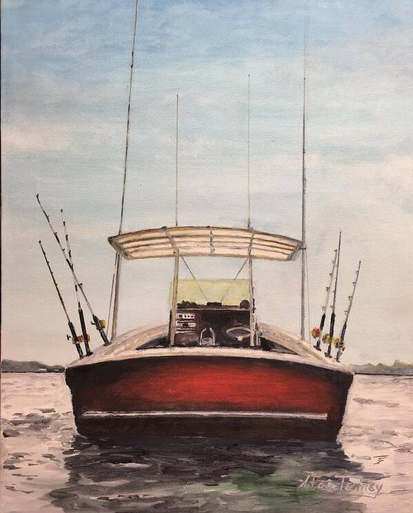 Boat Poster featuring the painting Helen's Boat by Stan Tenney