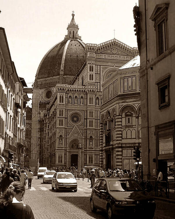 Architecture Poster featuring the photograph Bustling Firenze by Steven Myers